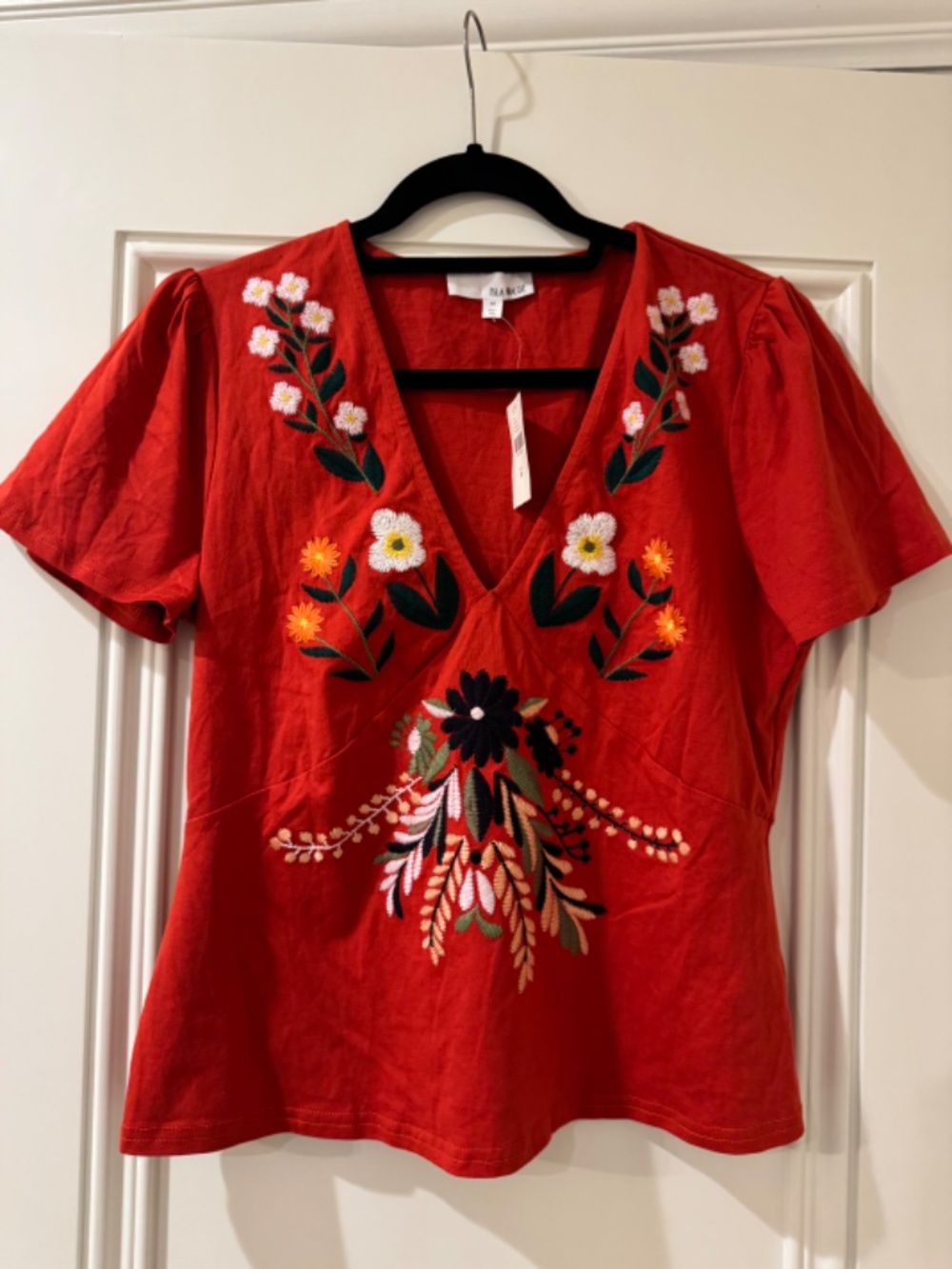 From Anthropologie- sold out! NWT Embroidered top from Isla Maude, Medium, $98